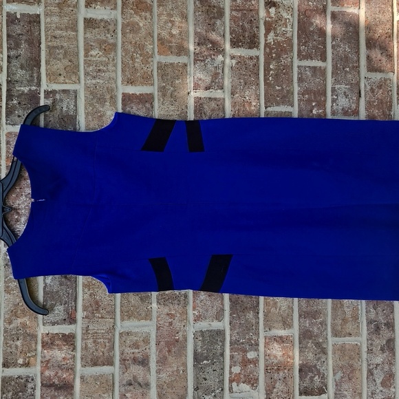Emilio Pucci Asymmetrical Blue and Black Sheath Dress Size S - Picture 2 of 5